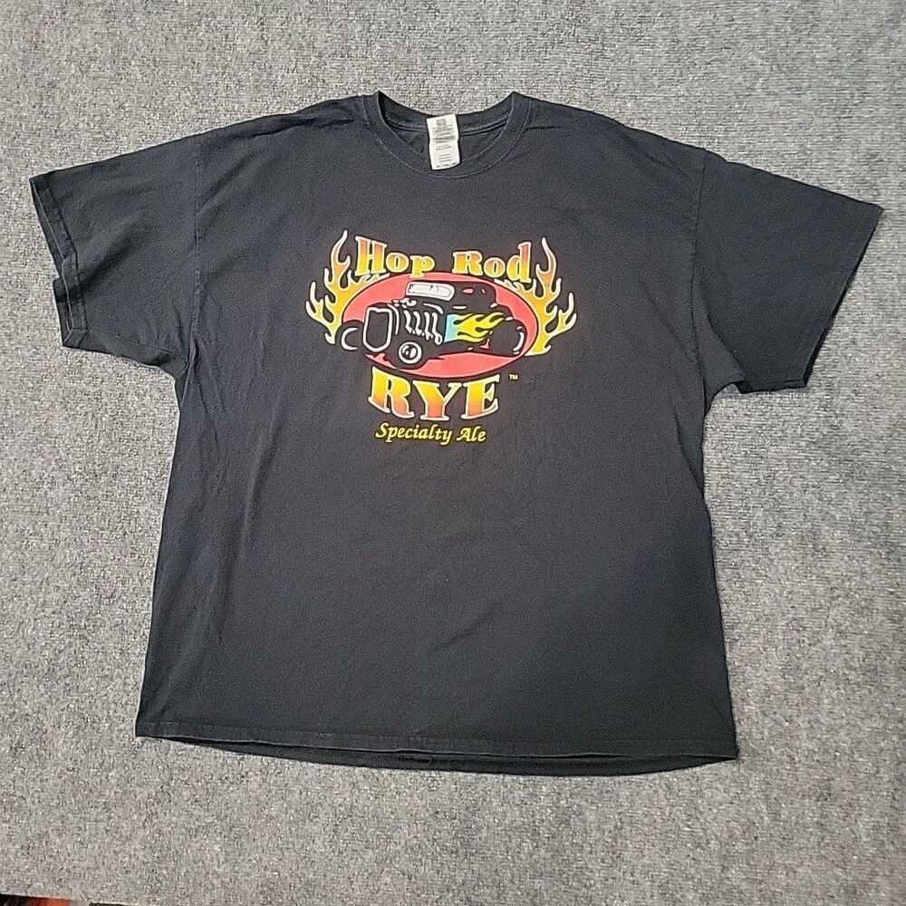California Bear Republic Hot Rod Black T Shirt Cali Beer Brewery Size 2XL